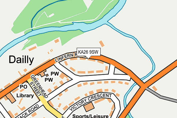 KA26 9SW map - OS OpenMap – Local (Ordnance Survey)