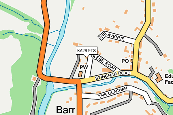 KA26 9TS map - OS OpenMap – Local (Ordnance Survey)