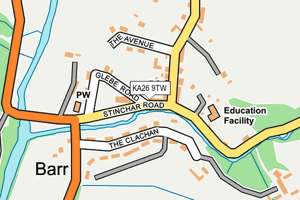 KA26 9TW map - OS OpenMap – Local (Ordnance Survey)