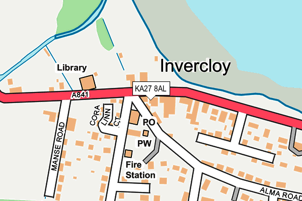 KA27 8AL map - OS OpenMap – Local (Ordnance Survey)