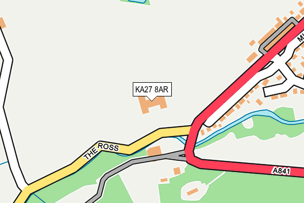 KA27 8AR map - OS OpenMap – Local (Ordnance Survey)