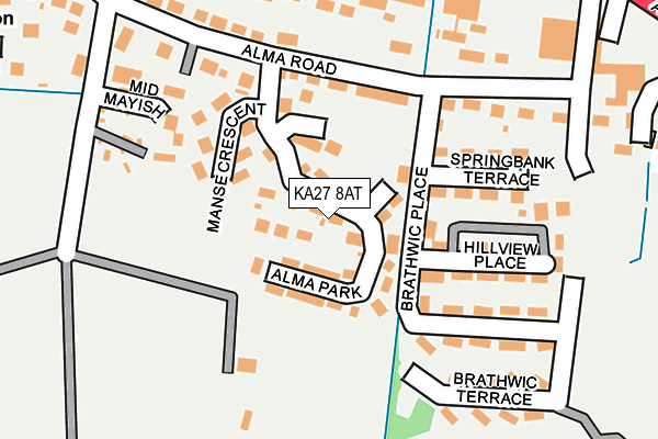 KA27 8AT map - OS OpenMap – Local (Ordnance Survey)