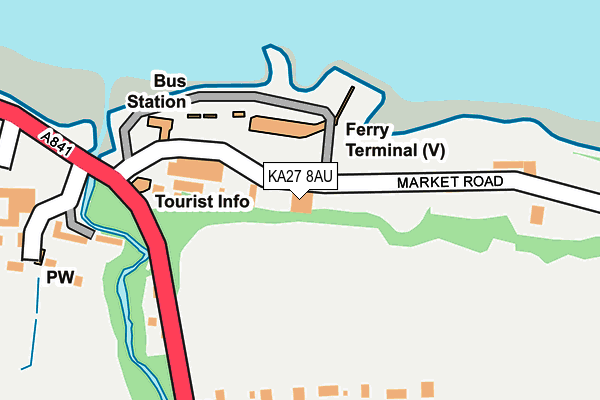 KA27 8AU map - OS OpenMap – Local (Ordnance Survey)