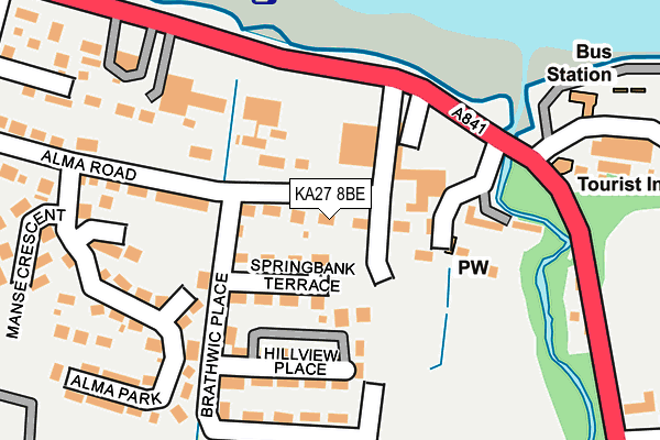 KA27 8BE map - OS OpenMap – Local (Ordnance Survey)