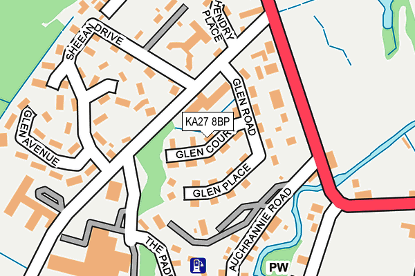 KA27 8BP map - OS OpenMap – Local (Ordnance Survey)