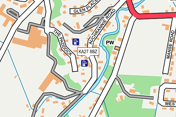 KA27 8BZ map - OS OpenMap – Local (Ordnance Survey)