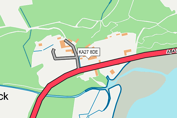 KA27 8DE map - OS OpenMap – Local (Ordnance Survey)