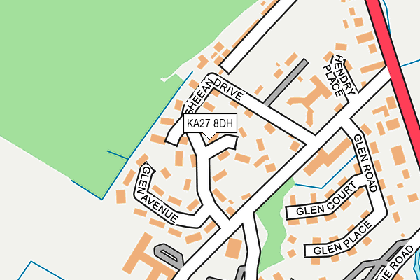 KA27 8DH map - OS OpenMap – Local (Ordnance Survey)