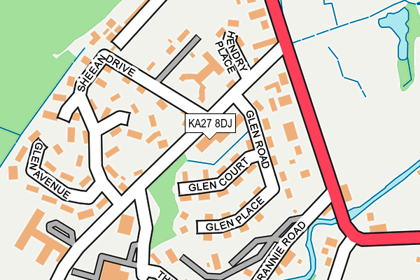 KA27 8DJ map - OS OpenMap – Local (Ordnance Survey)