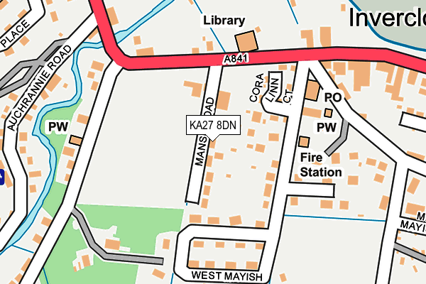 KA27 8DN map - OS OpenMap – Local (Ordnance Survey)