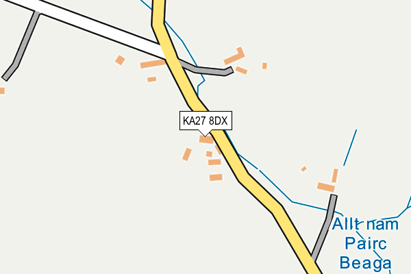 KA27 8DX map - OS OpenMap – Local (Ordnance Survey)