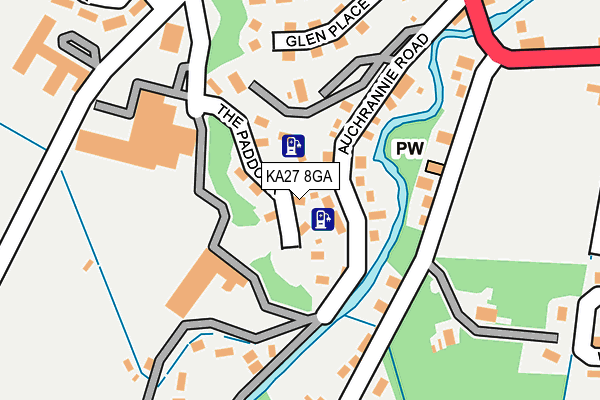 KA27 8GA map - OS OpenMap – Local (Ordnance Survey)
