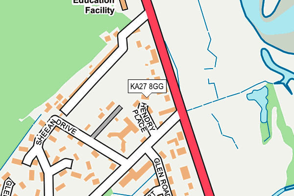 KA27 8GG map - OS OpenMap – Local (Ordnance Survey)