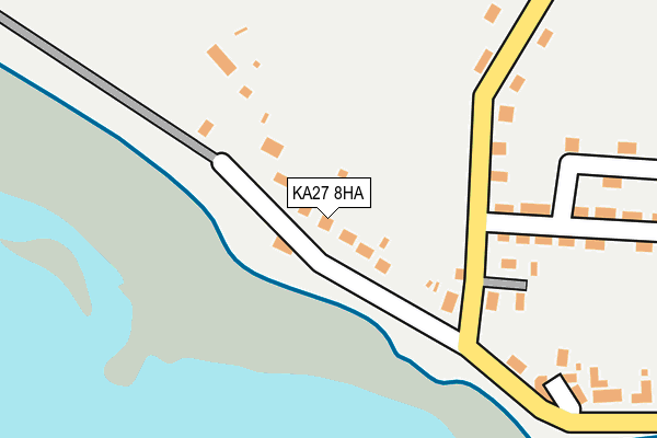 KA27 8HA map - OS OpenMap – Local (Ordnance Survey)