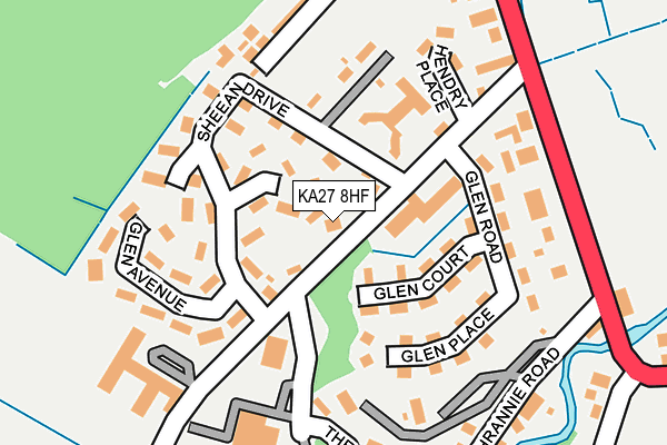 KA27 8HF map - OS OpenMap – Local (Ordnance Survey)