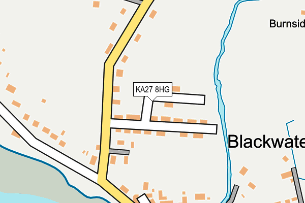 KA27 8HG map - OS OpenMap – Local (Ordnance Survey)