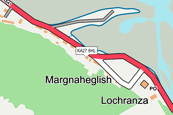 KA27 8HL map - OS OpenMap – Local (Ordnance Survey)