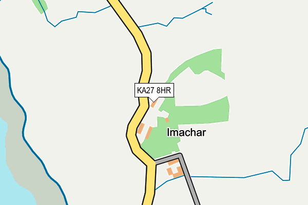 KA27 8HR map - OS OpenMap – Local (Ordnance Survey)