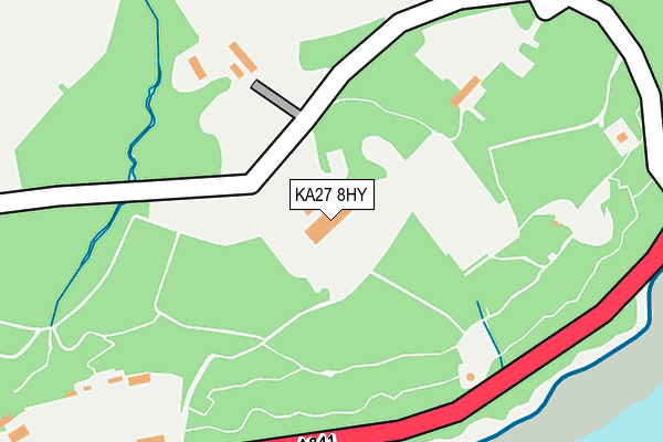 KA27 8HY map - OS OpenMap – Local (Ordnance Survey)