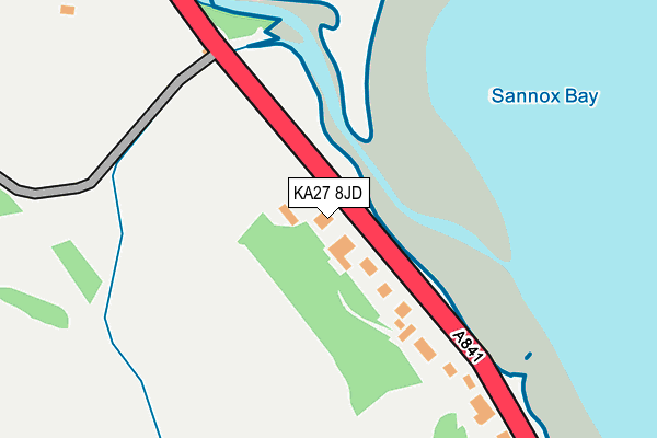 KA27 8JD map - OS OpenMap – Local (Ordnance Survey)