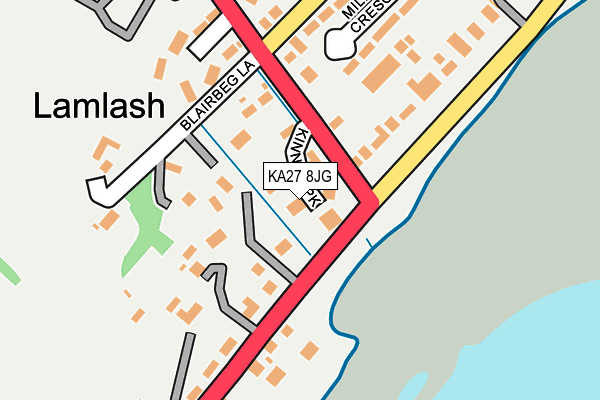 KA27 8JG map - OS OpenMap – Local (Ordnance Survey)