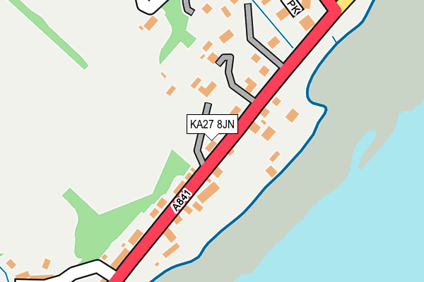 KA27 8JN map - OS OpenMap – Local (Ordnance Survey)