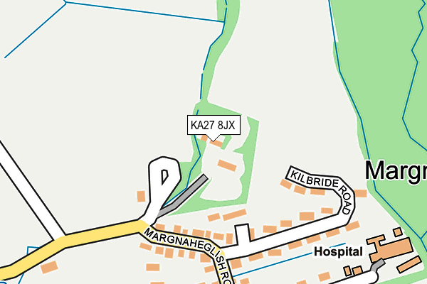 KA27 8JX map - OS OpenMap – Local (Ordnance Survey)