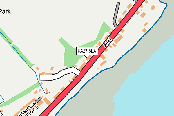 KA27 8LA map - OS OpenMap – Local (Ordnance Survey)
