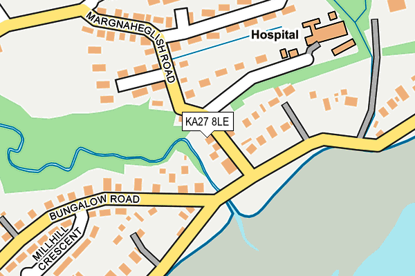 KA27 8LE map - OS OpenMap – Local (Ordnance Survey)