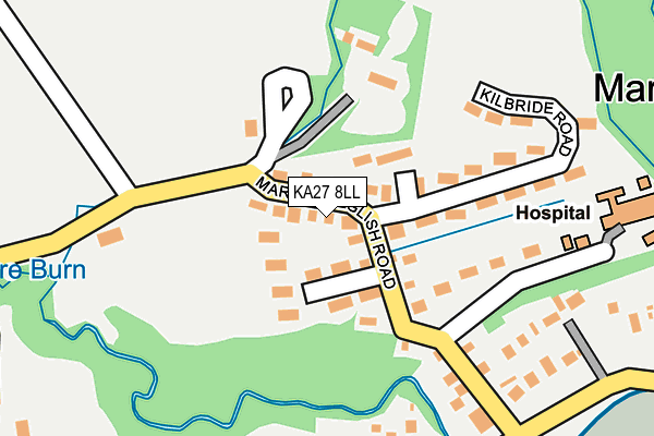 KA27 8LL map - OS OpenMap – Local (Ordnance Survey)