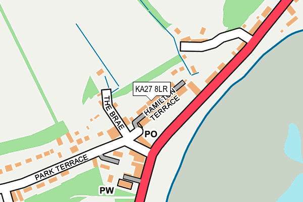 KA27 8LR map - OS OpenMap – Local (Ordnance Survey)