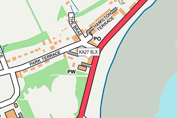 KA27 8LX map - OS OpenMap – Local (Ordnance Survey)