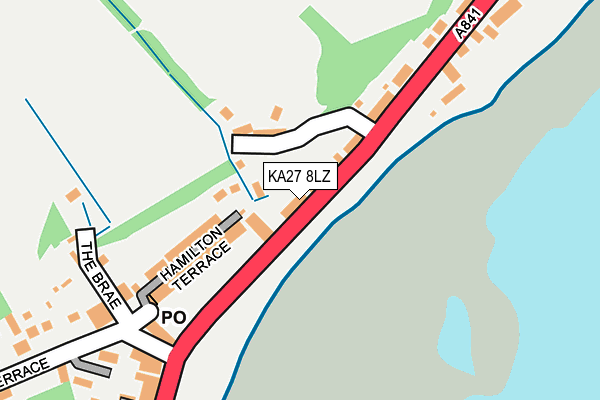 KA27 8LZ map - OS OpenMap – Local (Ordnance Survey)