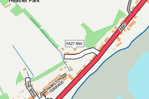 KA27 8NA map - OS OpenMap – Local (Ordnance Survey)