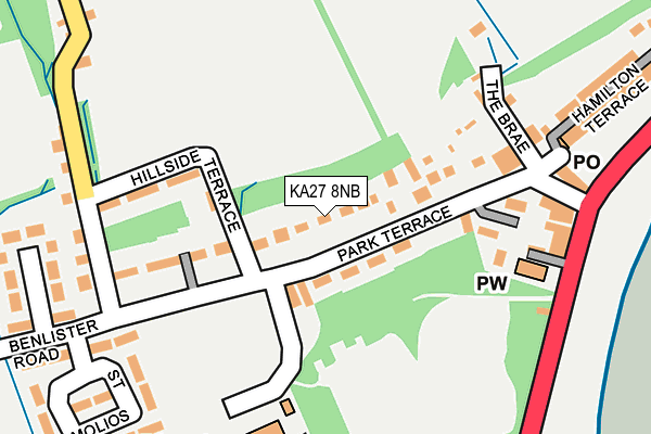 KA27 8NB map - OS OpenMap – Local (Ordnance Survey)
