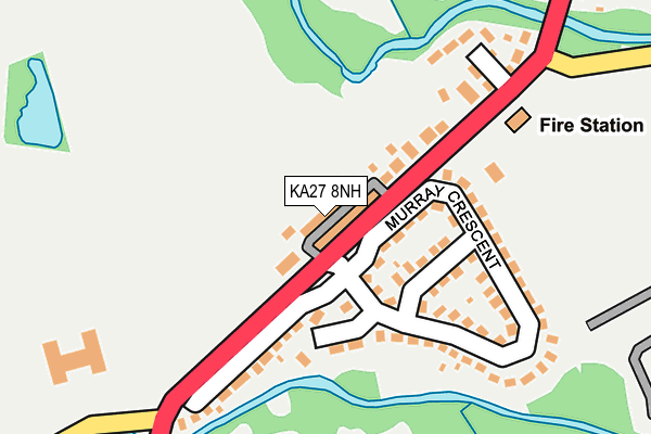 KA27 8NH map - OS OpenMap – Local (Ordnance Survey)