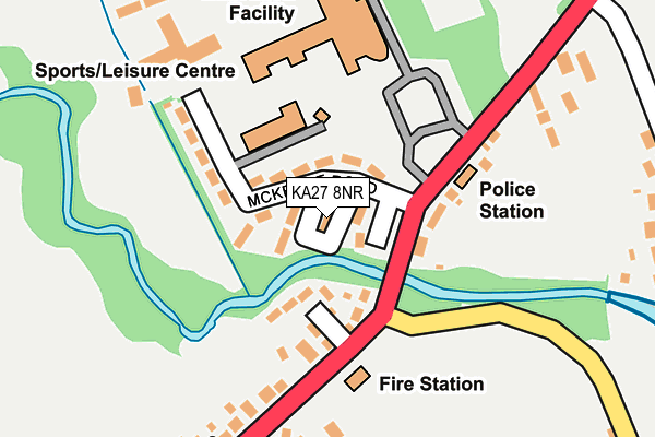 KA27 8NR map - OS OpenMap – Local (Ordnance Survey)