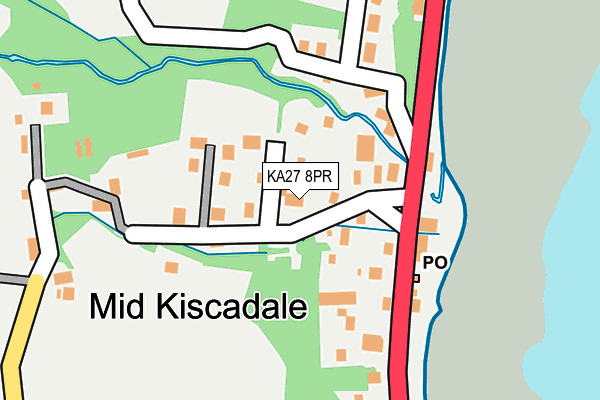 KA27 8PR map - OS OpenMap – Local (Ordnance Survey)