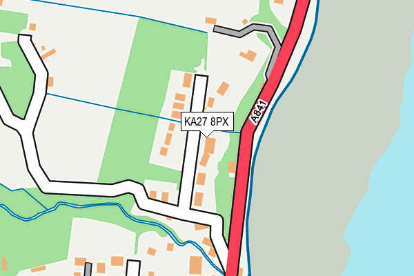 KA27 8PX map - OS OpenMap – Local (Ordnance Survey)