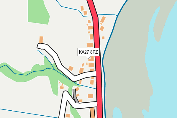 KA27 8PZ map - OS OpenMap – Local (Ordnance Survey)