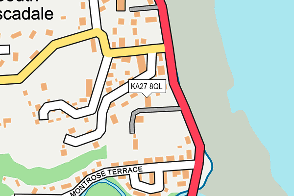 KA27 8QL map - OS OpenMap – Local (Ordnance Survey)