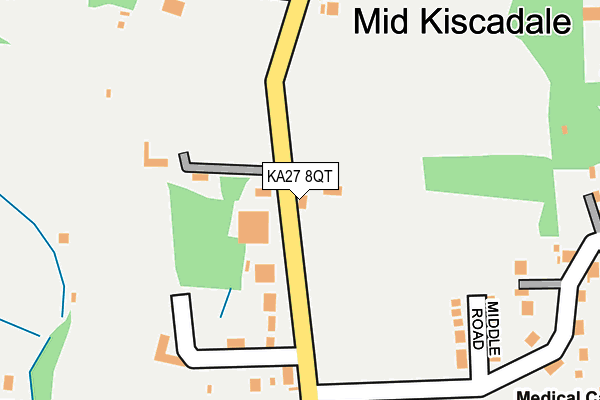 KA27 8QT map - OS OpenMap – Local (Ordnance Survey)