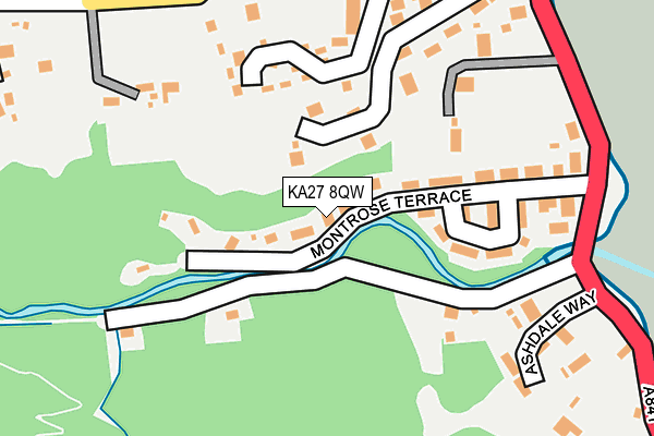 KA27 8QW map - OS OpenMap – Local (Ordnance Survey)
