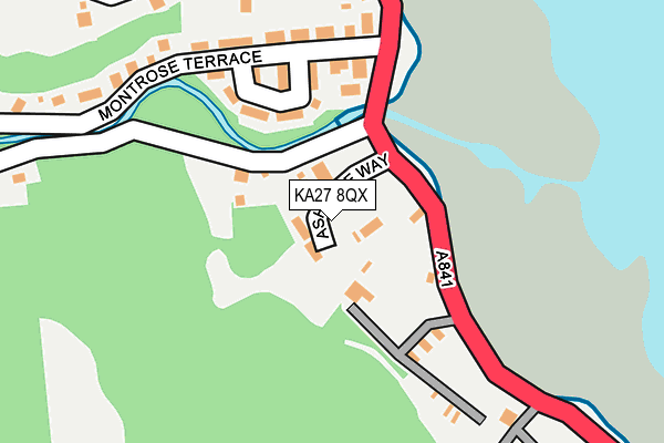 KA27 8QX map - OS OpenMap – Local (Ordnance Survey)