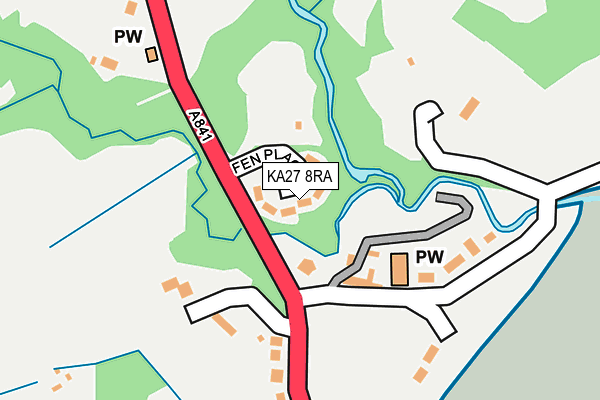 KA27 8RA map - OS OpenMap – Local (Ordnance Survey)
