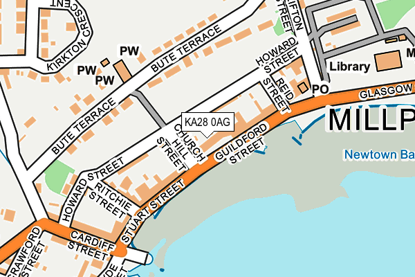 KA28 0AG map - OS OpenMap – Local (Ordnance Survey)