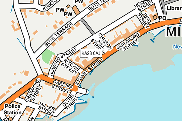 KA28 0AJ map - OS OpenMap – Local (Ordnance Survey)