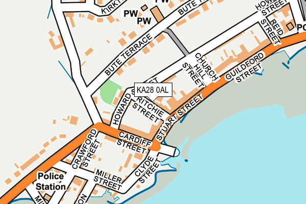 KA28 0AL map - OS OpenMap – Local (Ordnance Survey)