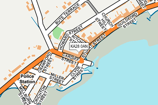 KA28 0AN map - OS OpenMap – Local (Ordnance Survey)
