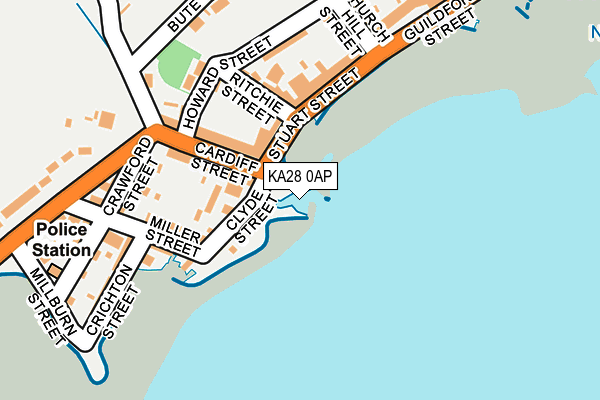 KA28 0AP map - OS OpenMap – Local (Ordnance Survey)